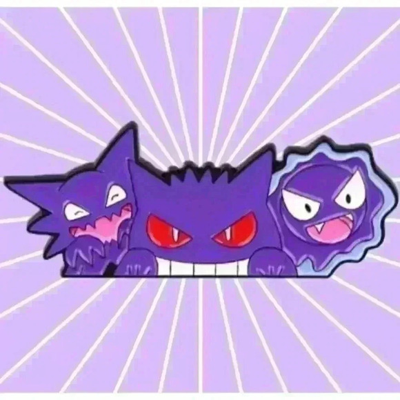 Gastly, Haunter, Gengar Evolution Enamel Pin Collection - Pokémon Fan's Favorite - Picture 3 of 6
